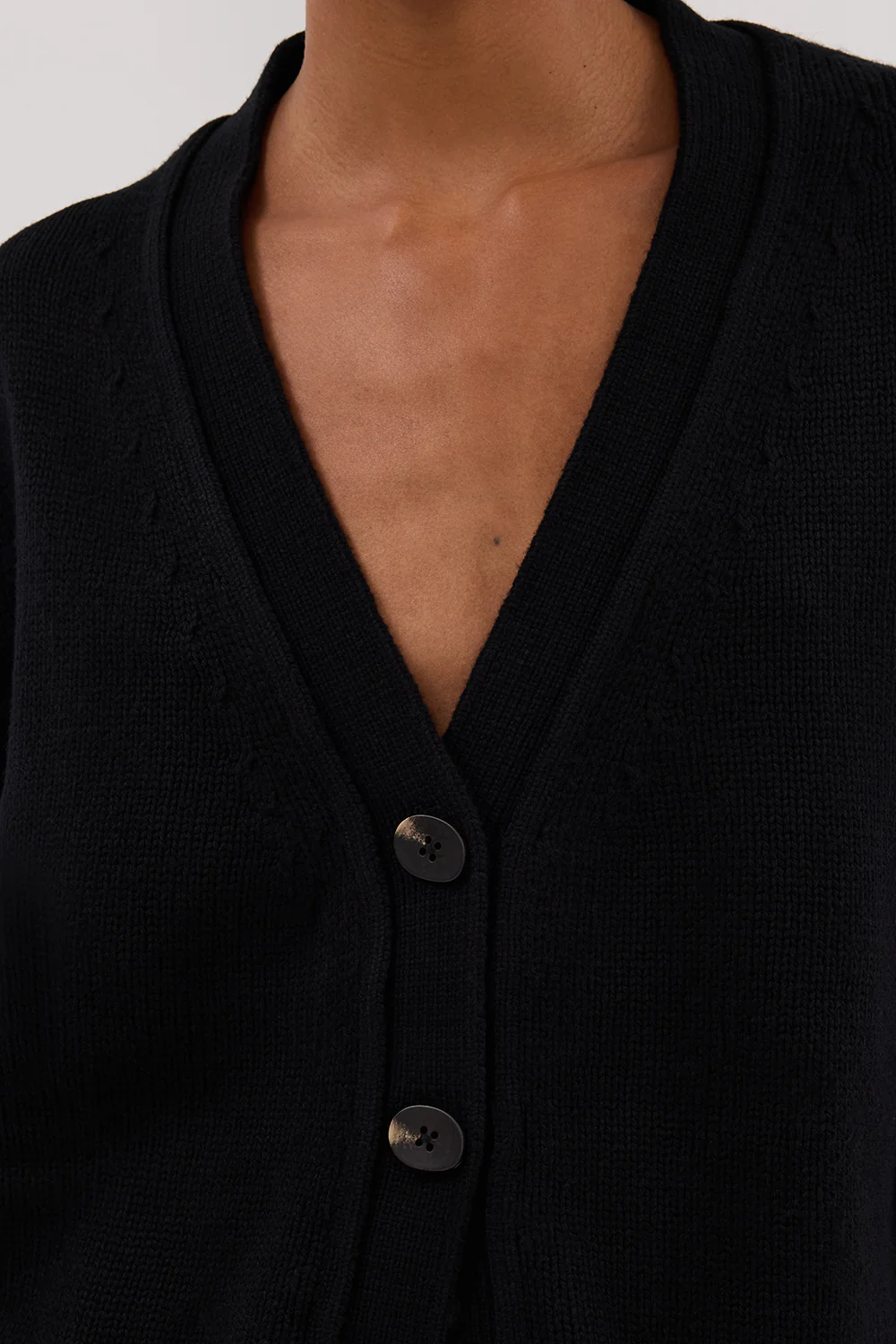 ZOE BLACK LONGLINE CARDIGAN - Gamepaces
