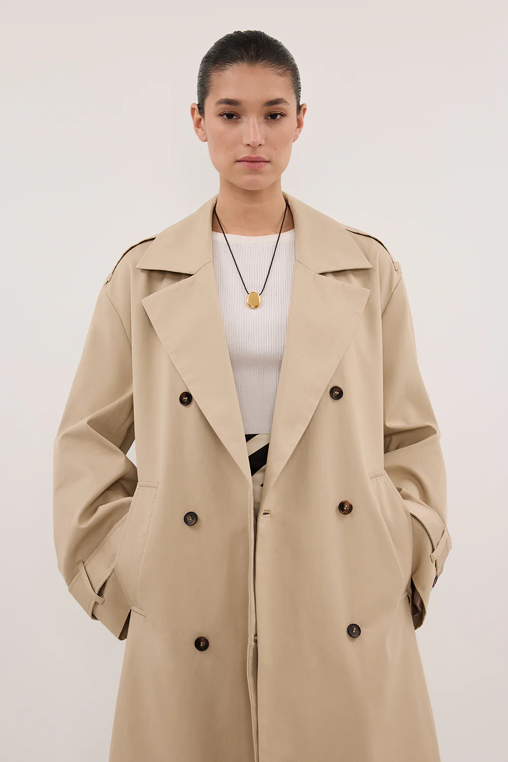 GABRIEL NATURAL BELTED TRENCH COAT - Gamepaces