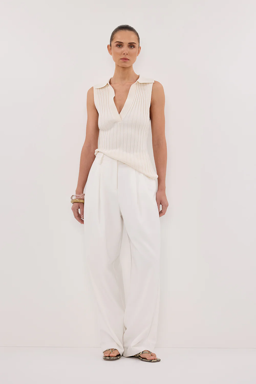 HAL PLASTER SLEEVELESS KNIT TOP - Gamepaces