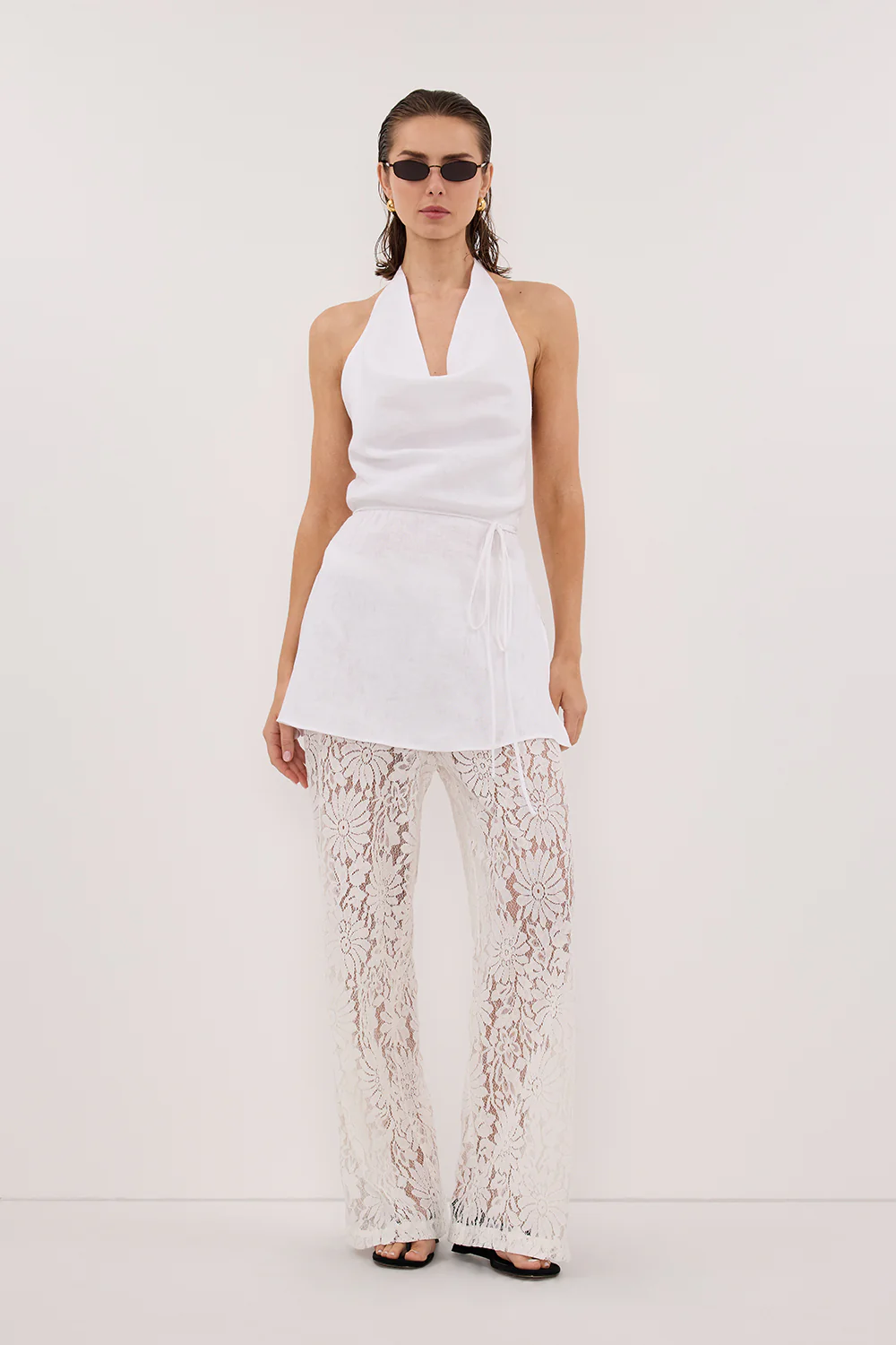 WILMA WHITE LACE PANT - Gamepaces