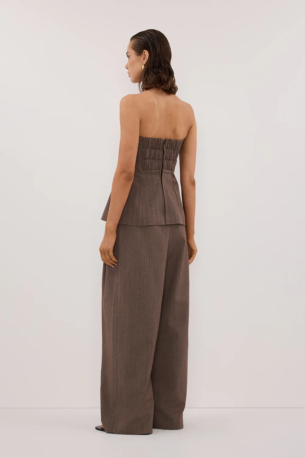 HAILEY CHOC STRIPE RELAXED PANT - Gamepaces