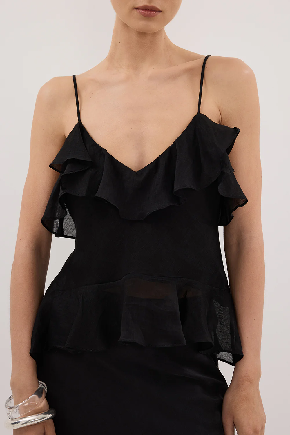 SARA BLACK RAMIE CAMI TOP - Gamepaces