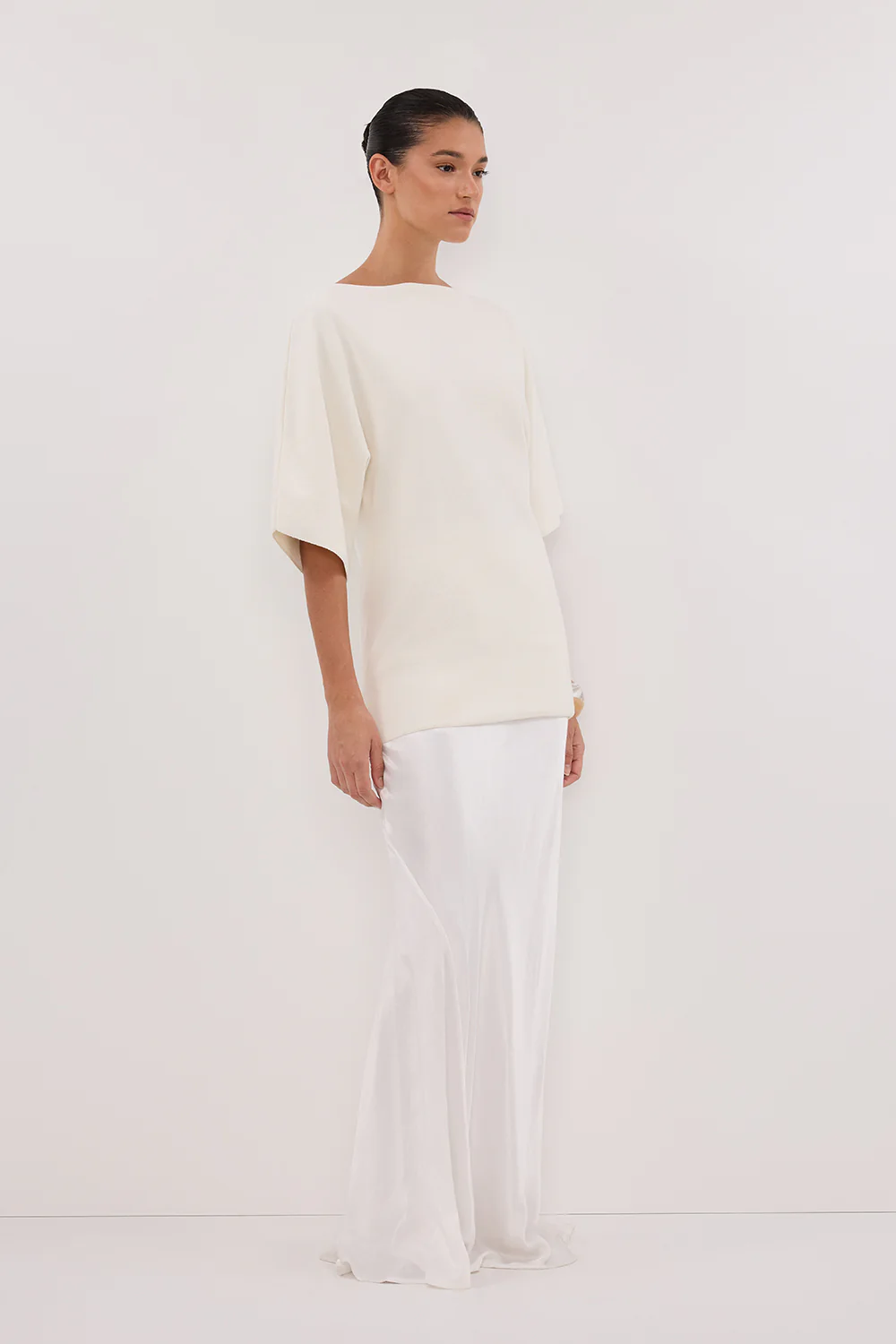 LIA IVORY SLEEVED KNIT TOP - Gamepaces