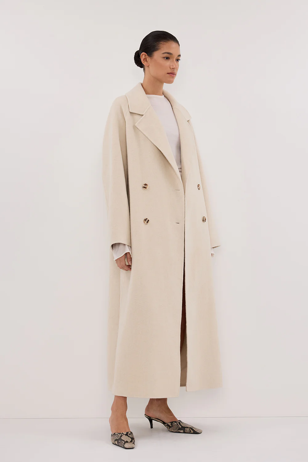 YORK BONE OVERSIZED WOOL COAT - Gamepaces