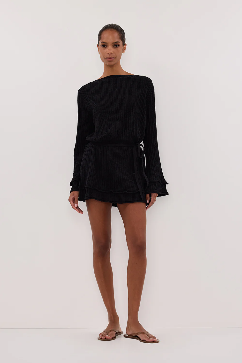 MAX BLACK KNIT MINI DRESS - Gamepaces