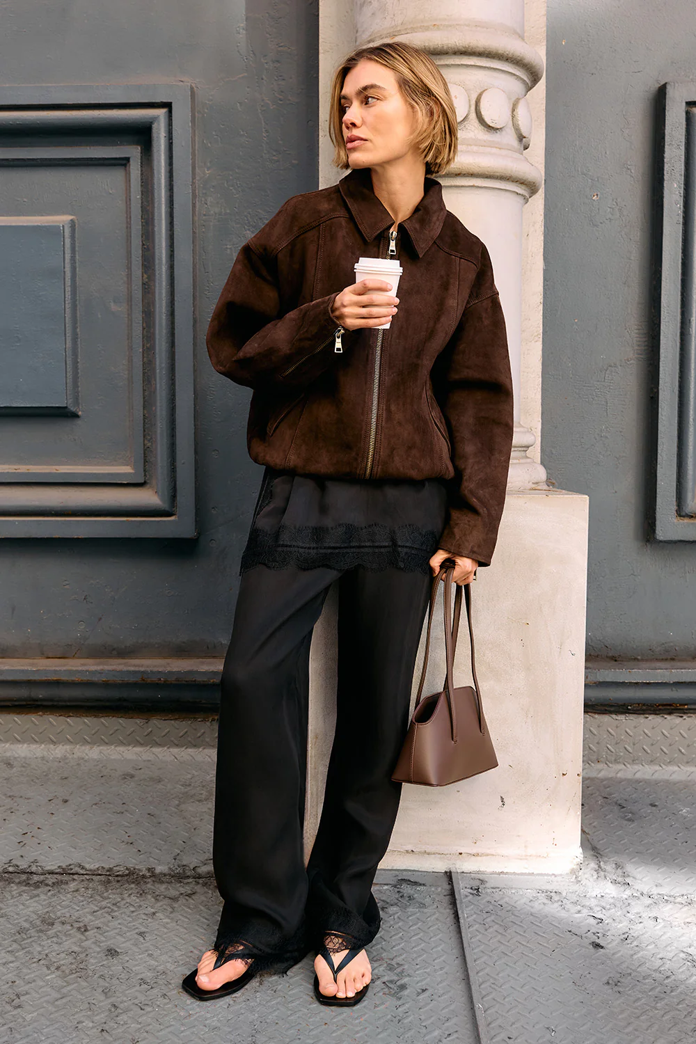 ANDREA BLACK CUPRO LACE PANT - Gamepaces