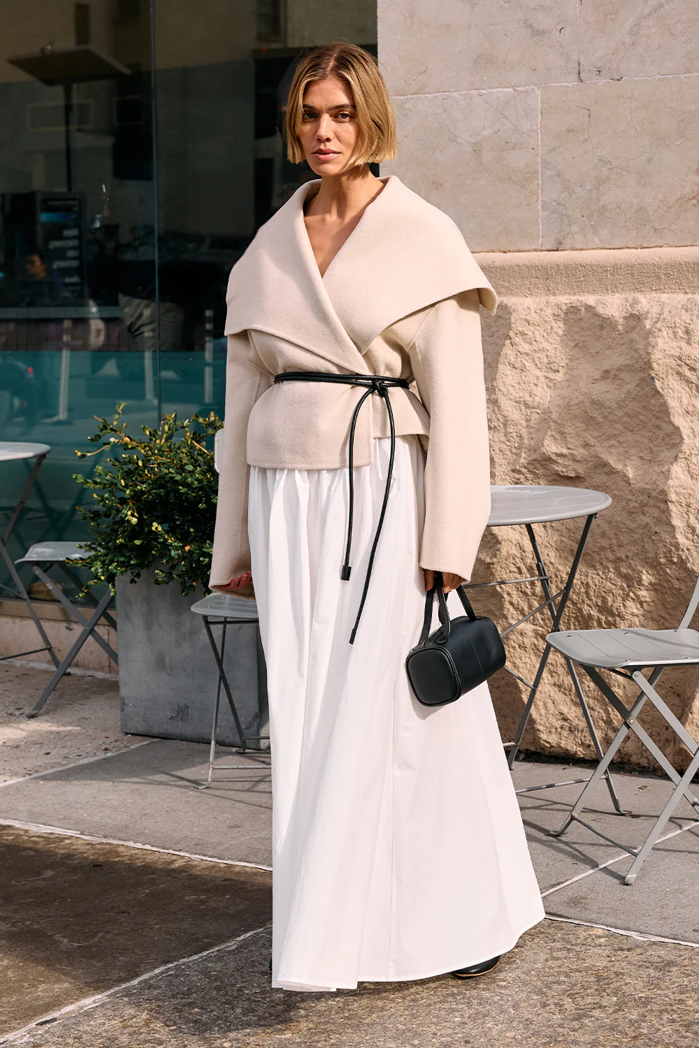 MARINA OFF WHITE MIDI SKIRT - Gamepaces