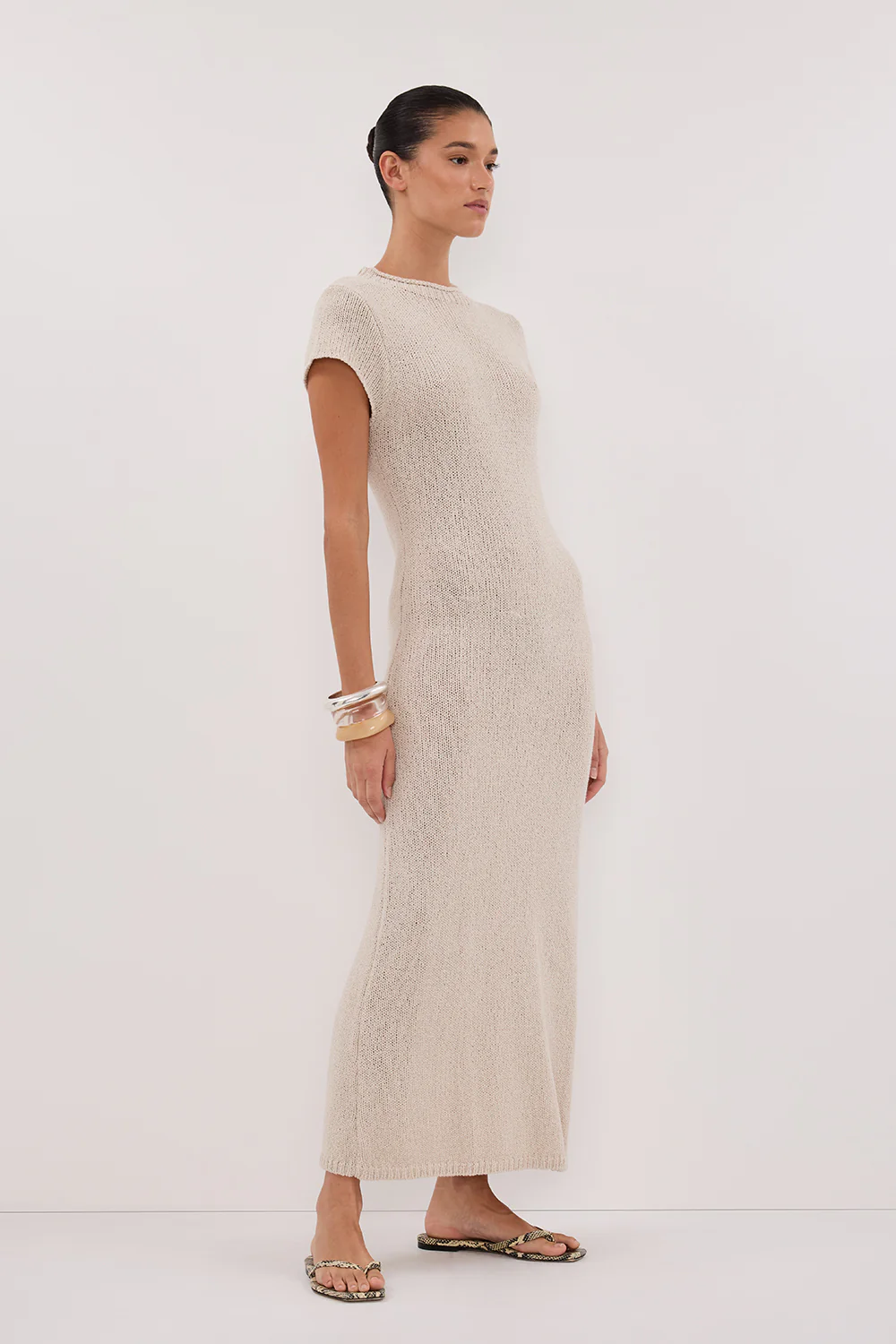 LEO CHALK KNIT MIDI DRESS - Gamepaces