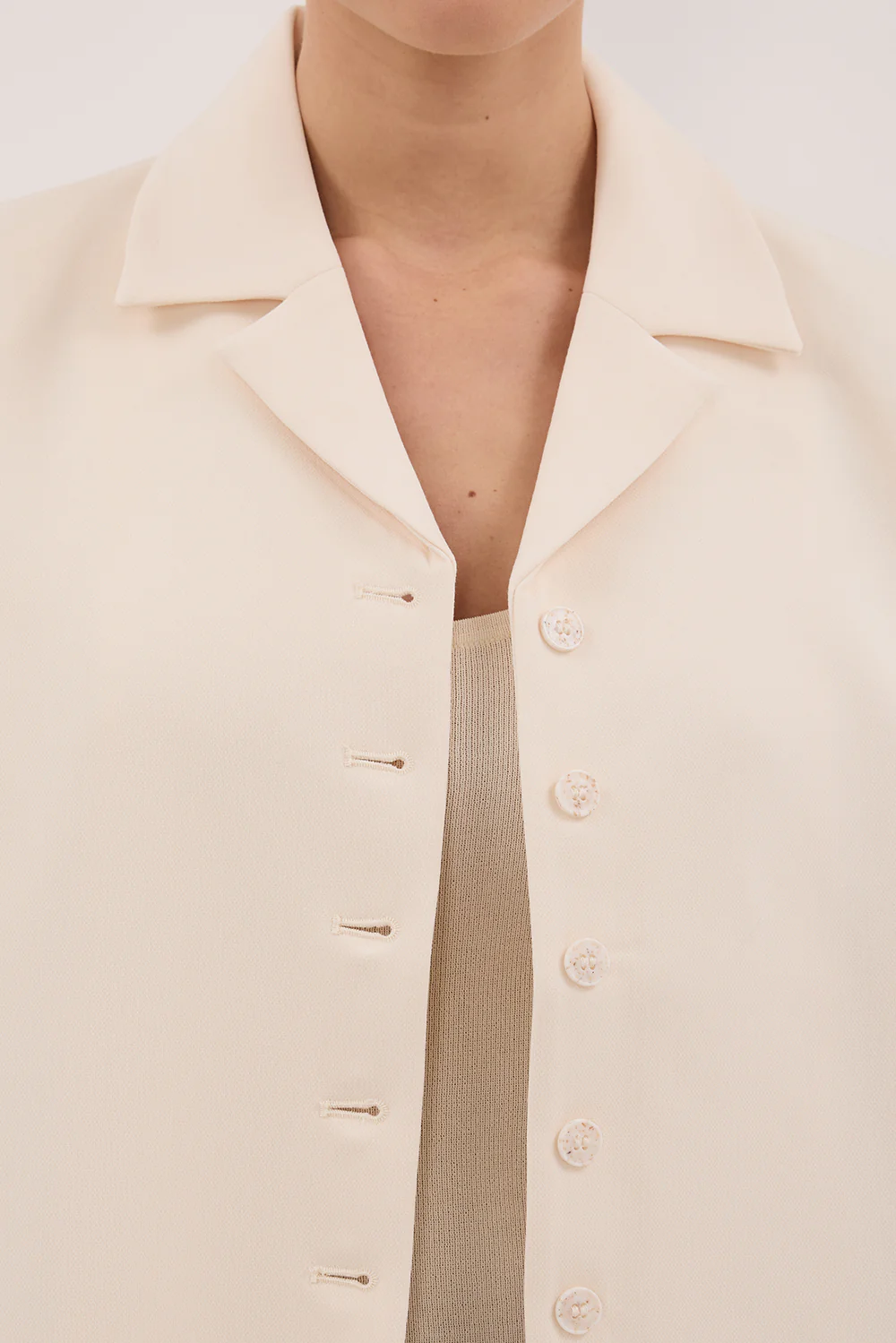 RYKER CREAM OVERSIZED BLAZER - Gamepaces