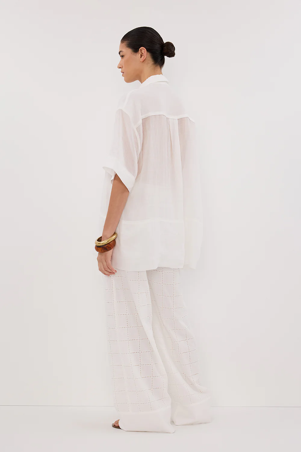 OWEN WHITE BRODERIE PANT - Gamepaces