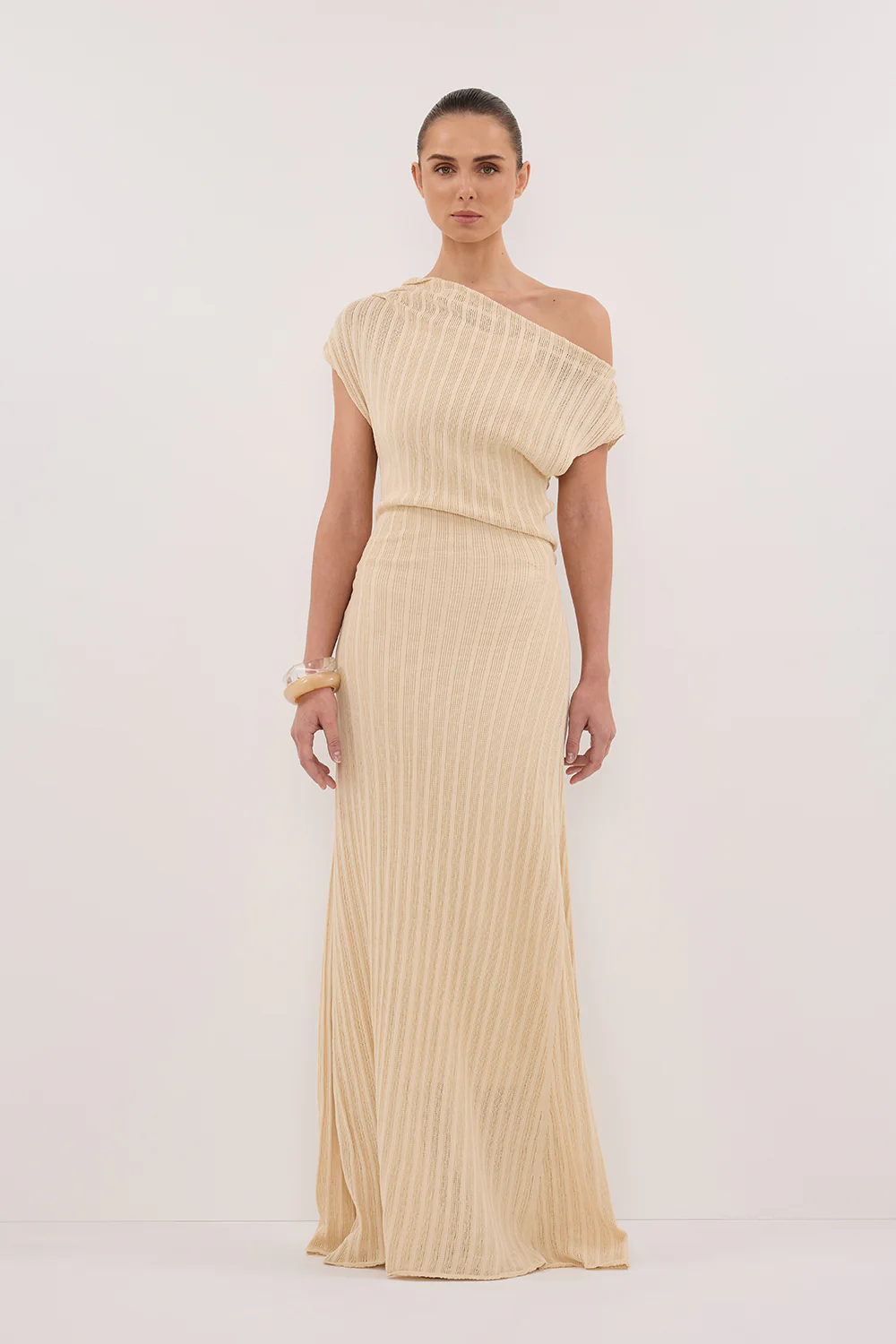 BOWIE NATURAL KNIT MAXI DRESS - Gamepaces