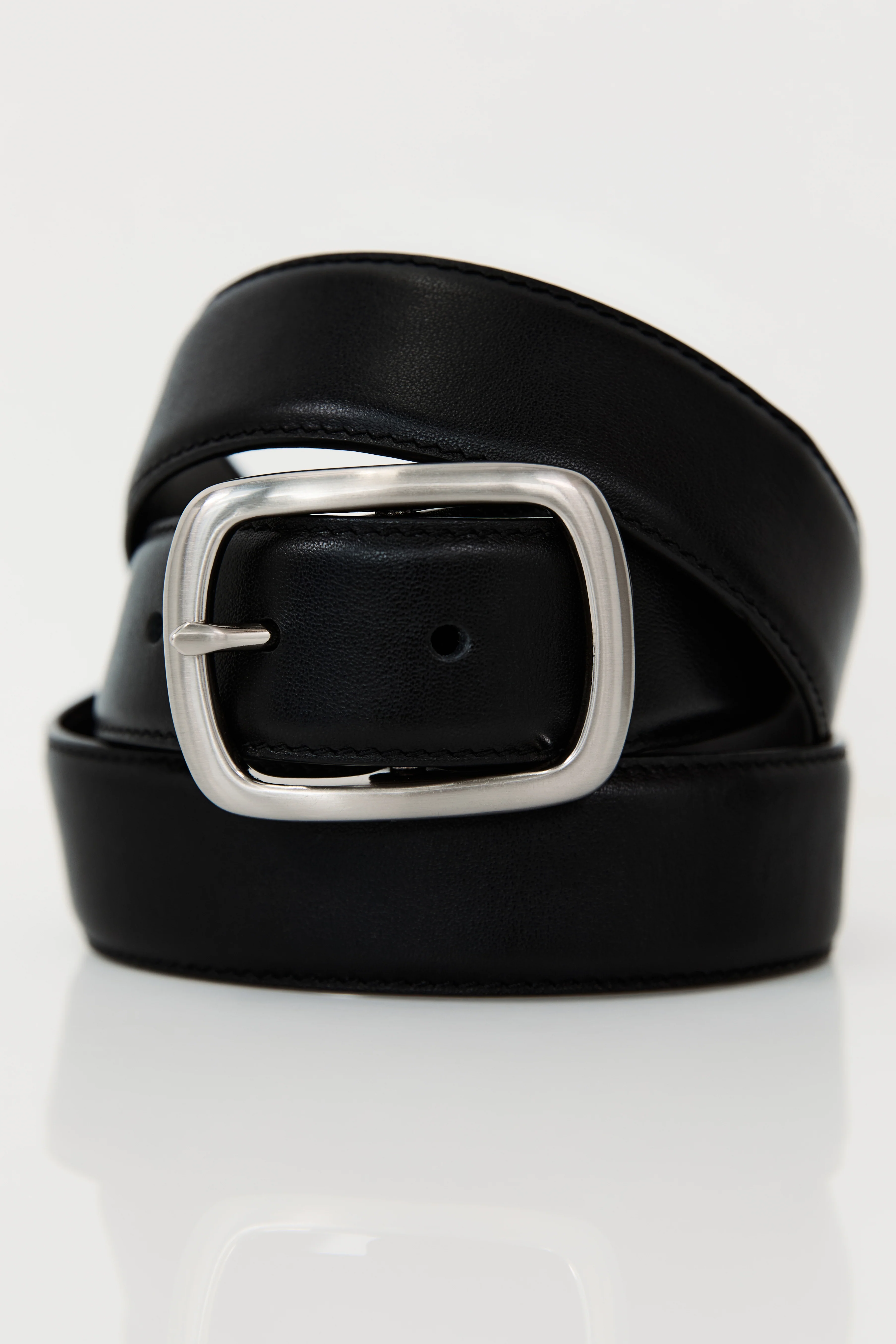 BRADFORD SILVER LEATHER BELT - Gamepaces