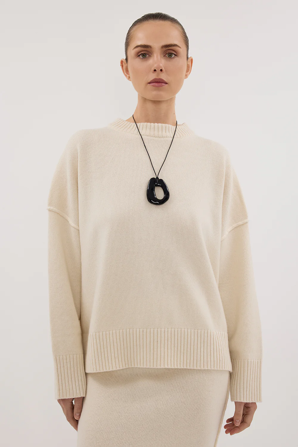PAIGE CREAM WOOL KNIT JUMPER - Gamepaces