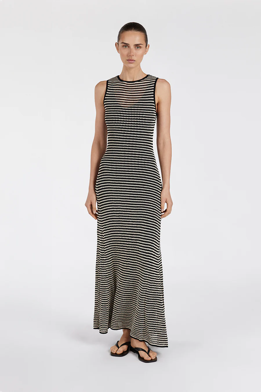 NATE BLACK SLEEVELESS MAXI DRESS - Gamepaces