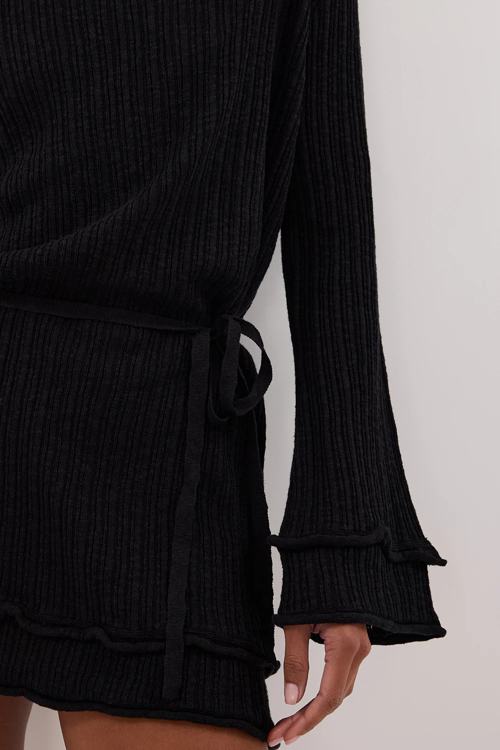 MAX BLACK KNIT MINI DRESS - Gamepaces