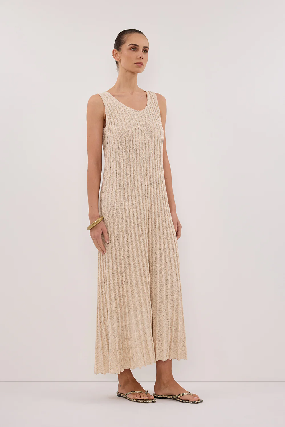 LEN NATURAL KNIT MAXI DRESS - Gamepaces