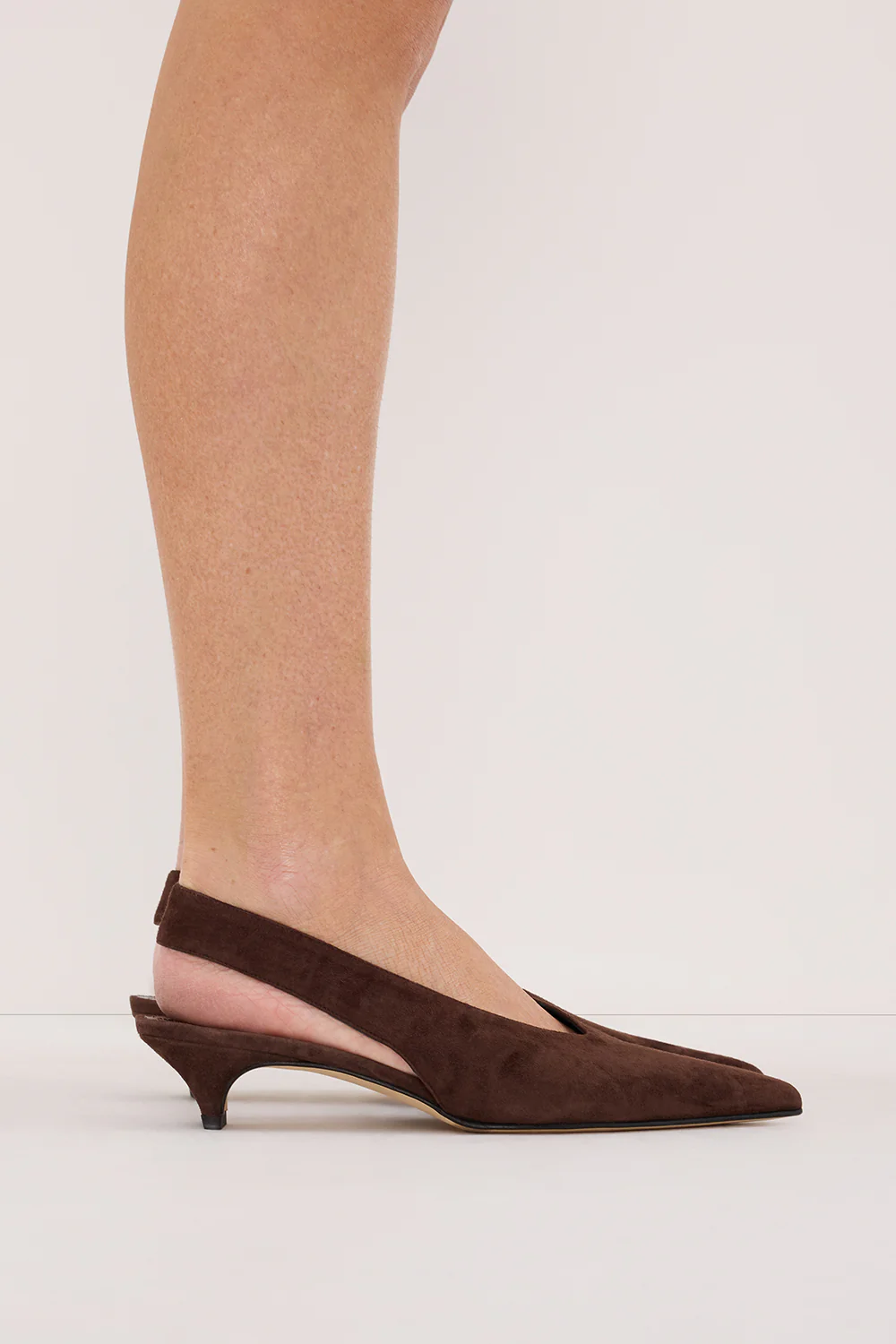 DOF STUDIOS TORY  CHOCOLATE SUEDE HEEL - Gamepaces