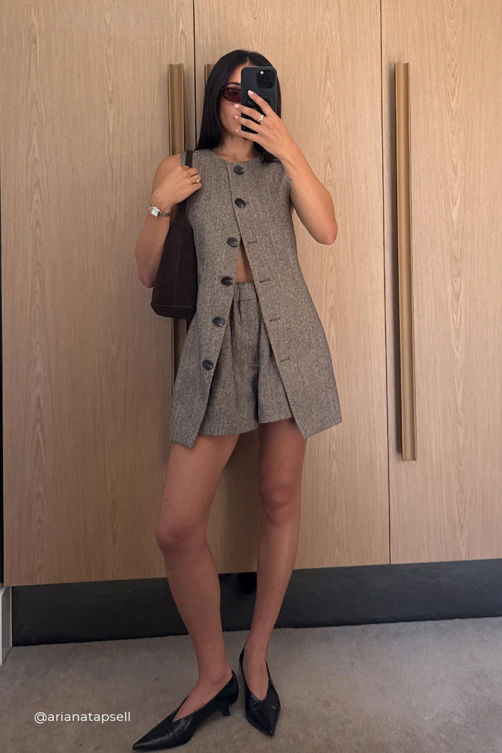 FRANKIE CHOC TWEED TUNIC VEST - Gamepaces