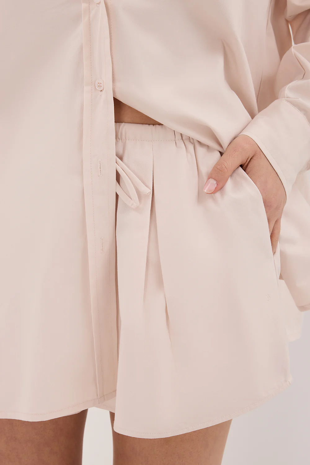 RAQUEL POWDER POPLIN SHORT - Gamepaces