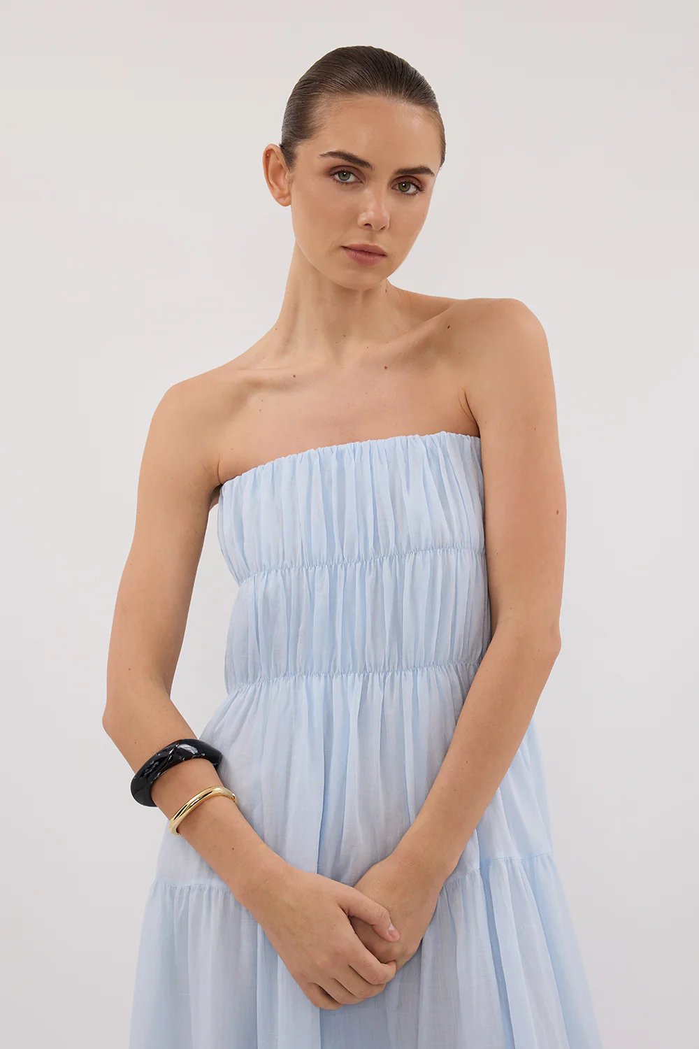 ARTIE CORNFLOWER RAMIE MIDI DRESS - Gamepaces