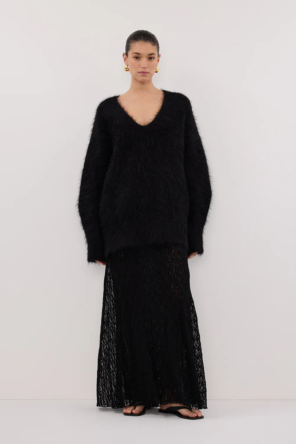 LIZZIE BLACK LAYERED LACE SKIRT - Gamepaces