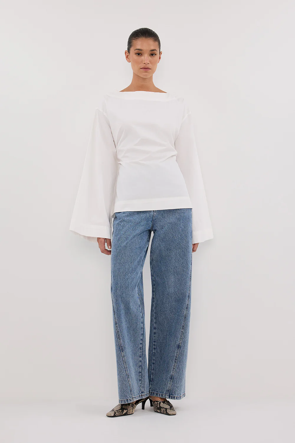 IVY WHITE LONG SLEEVE TOP - Gamepaces