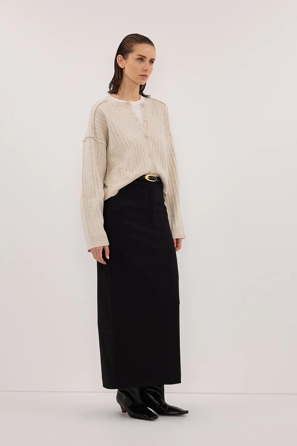 DAHLIA CHALK KNIT CARDIGAN - Gamepaces