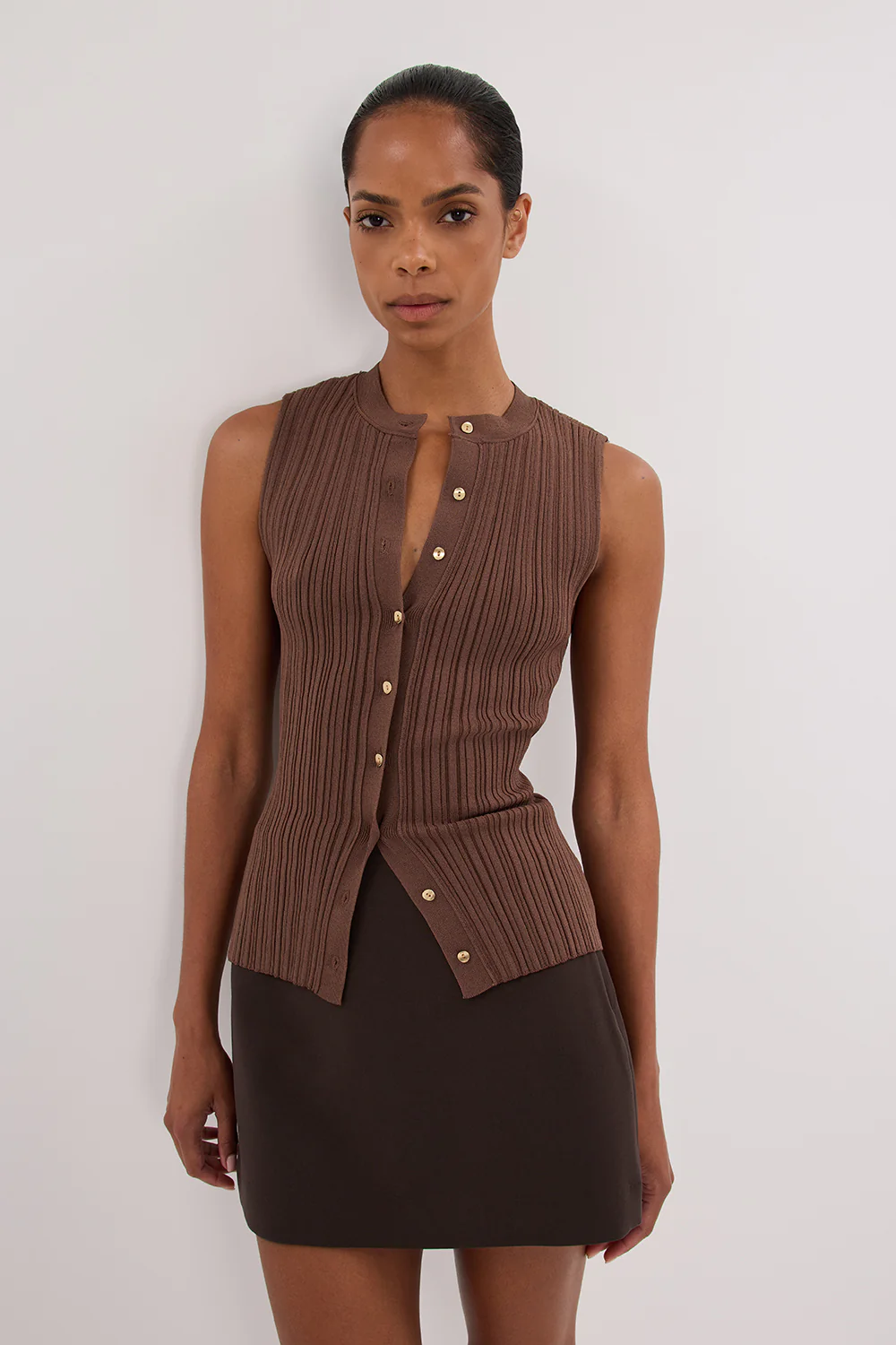 JASMINE MOCHA KNIT TOP - Gamepaces