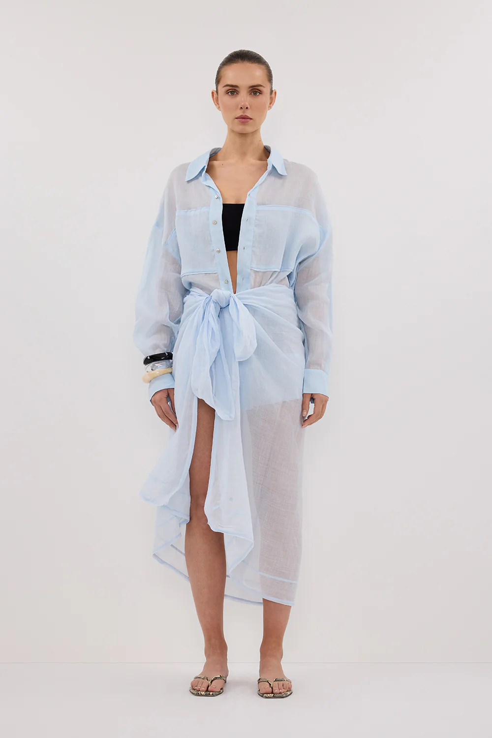 TROPEZ CORNFLOWER RAMIE SARONG - Gamepaces