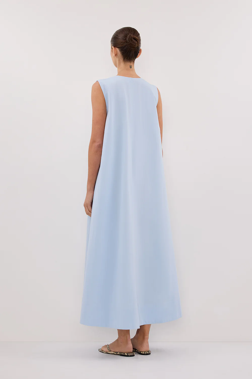 GABBY CORNFLOWER OVERSIZED COTTON MIDI DRESS - Gamepaces