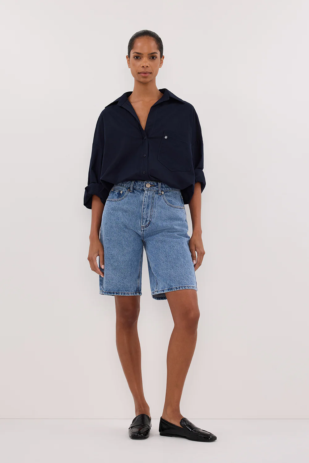 BAMBI BLUE BERMUDA DENIM SHORT - Gamepaces