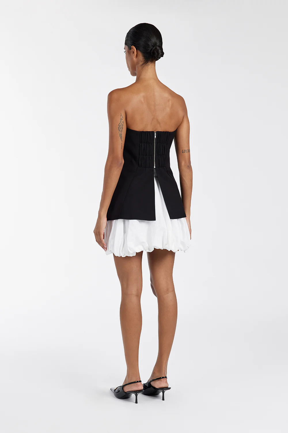 FRANCES BLACK STRAPLESS TOP - Gamepaces