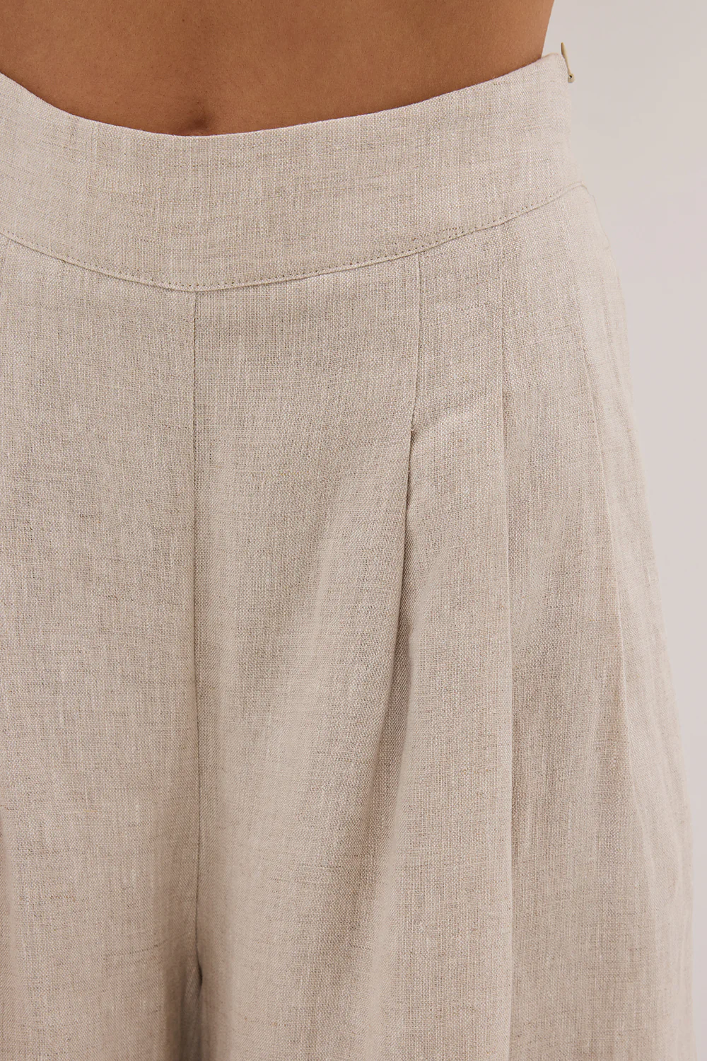 CODY NATURAL WIDE LINEN PANT - Gamepaces