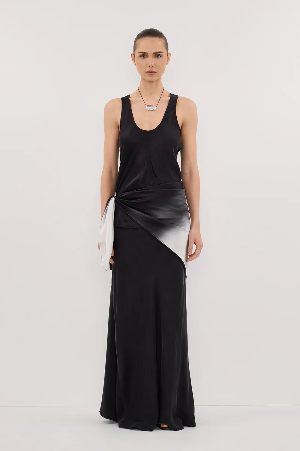 HUXLEY OMBRE SILK SCARF TOP - Gamepaces