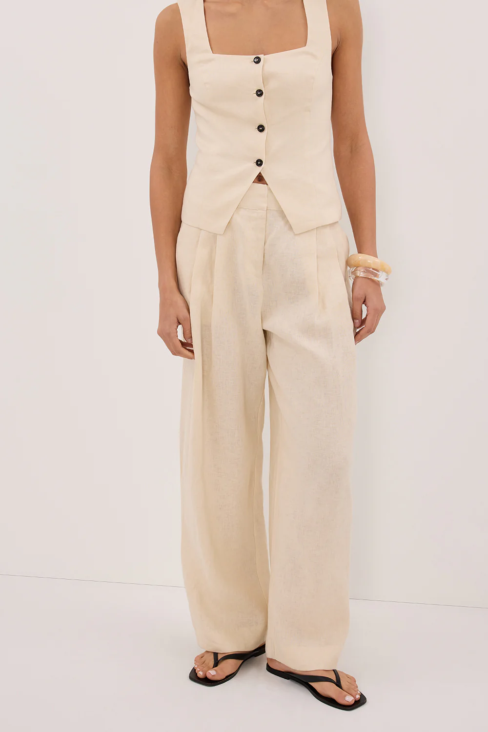 FRAN SANDSTONE LINEN PANT - Gamepaces