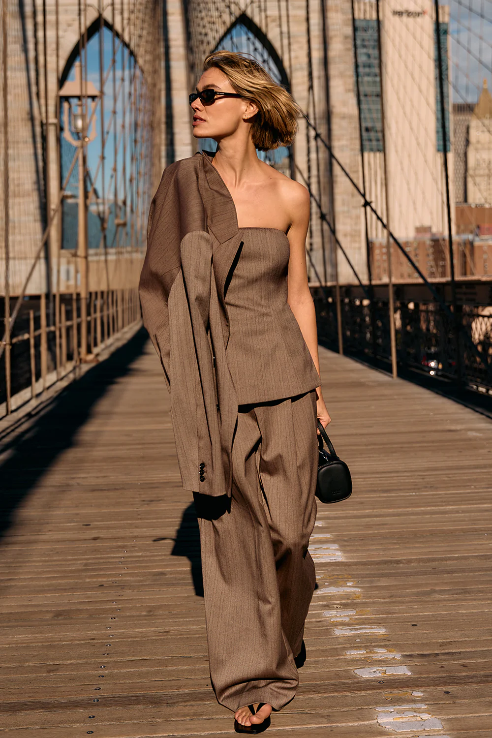 HAILEY CHOC STRIPE RELAXED PANT - Gamepaces