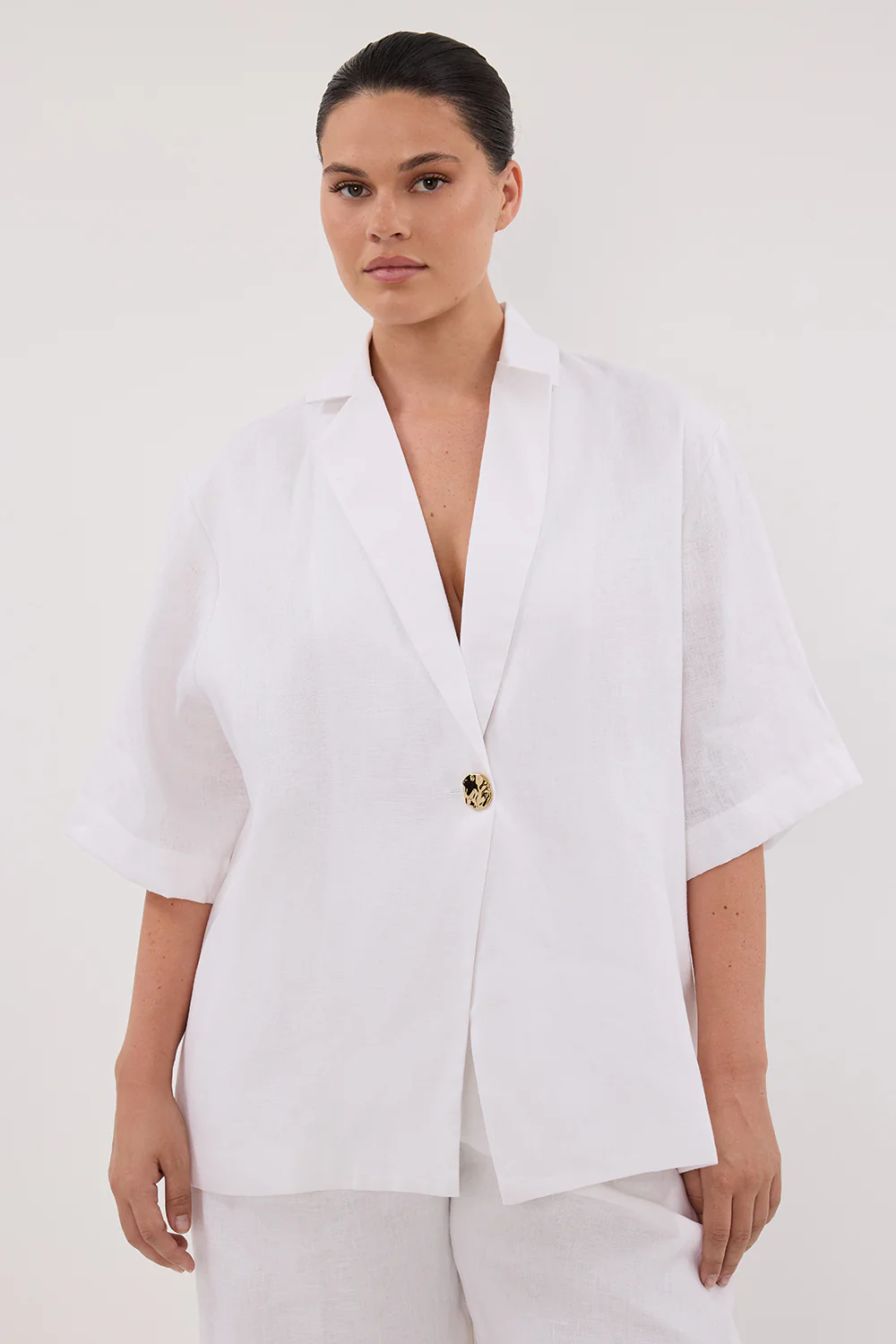 NALA WHITE LINEN RESORT SHIRT - Gamepaces