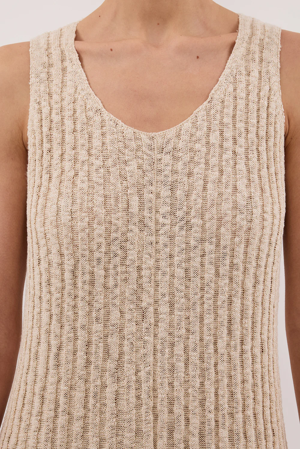 LEN NATURAL KNIT MAXI DRESS - Gamepaces