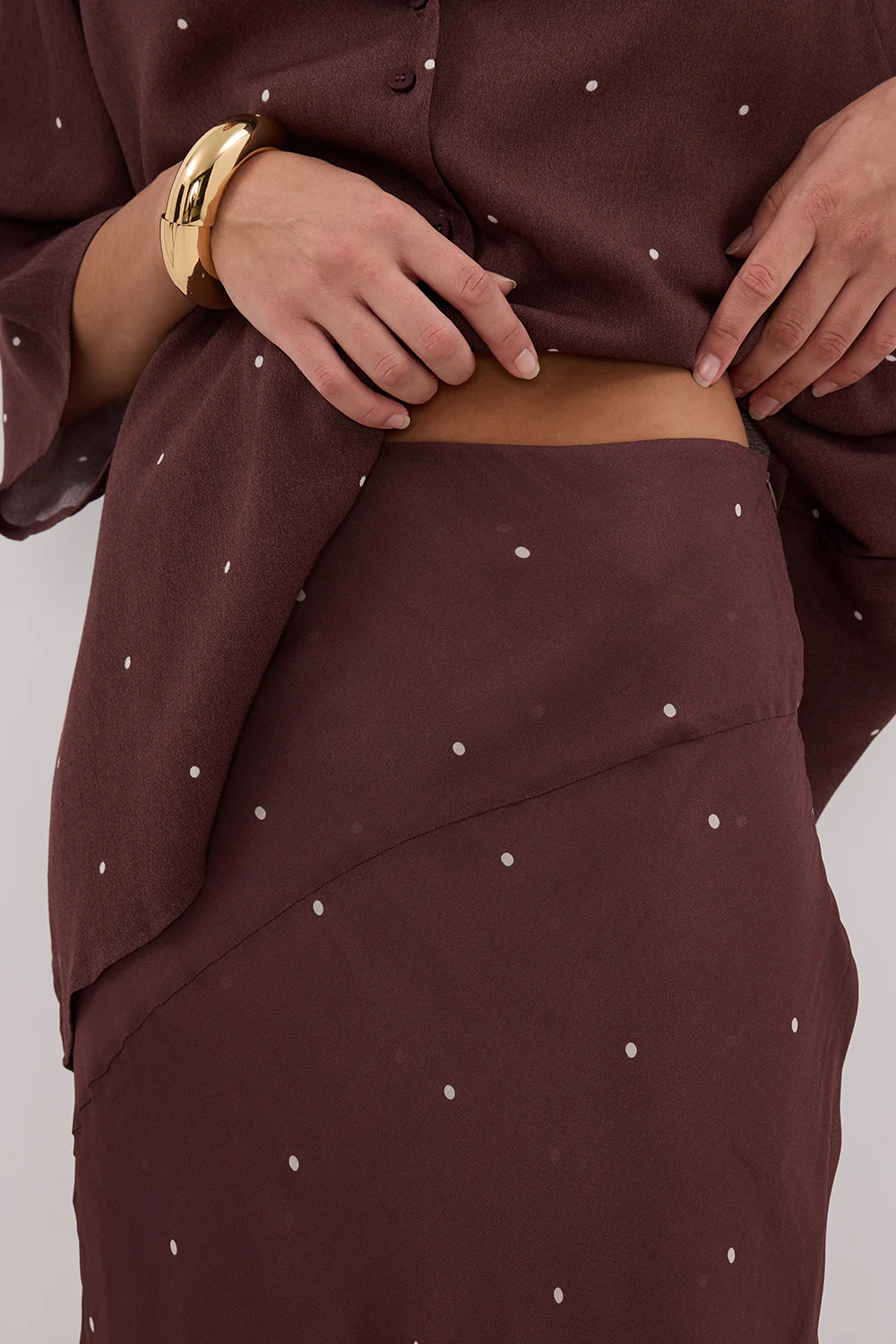 MELROSE WALNUT MIDI SKIRT - Gamepaces