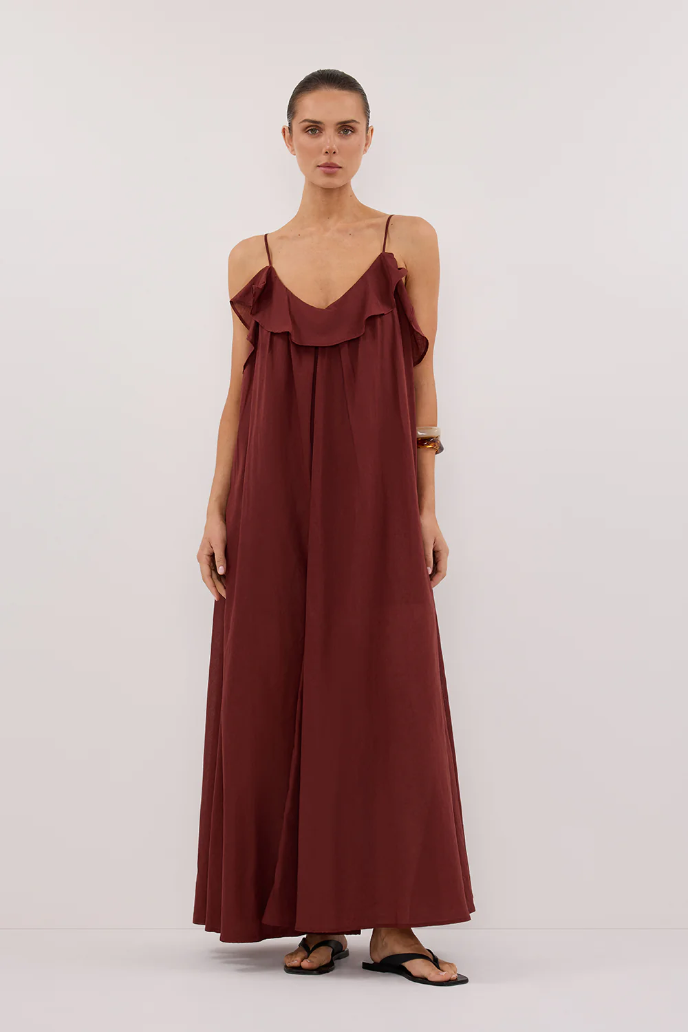 CAPRI SAHARA LINEN BLEND MAXI DRESS - Gamepaces
