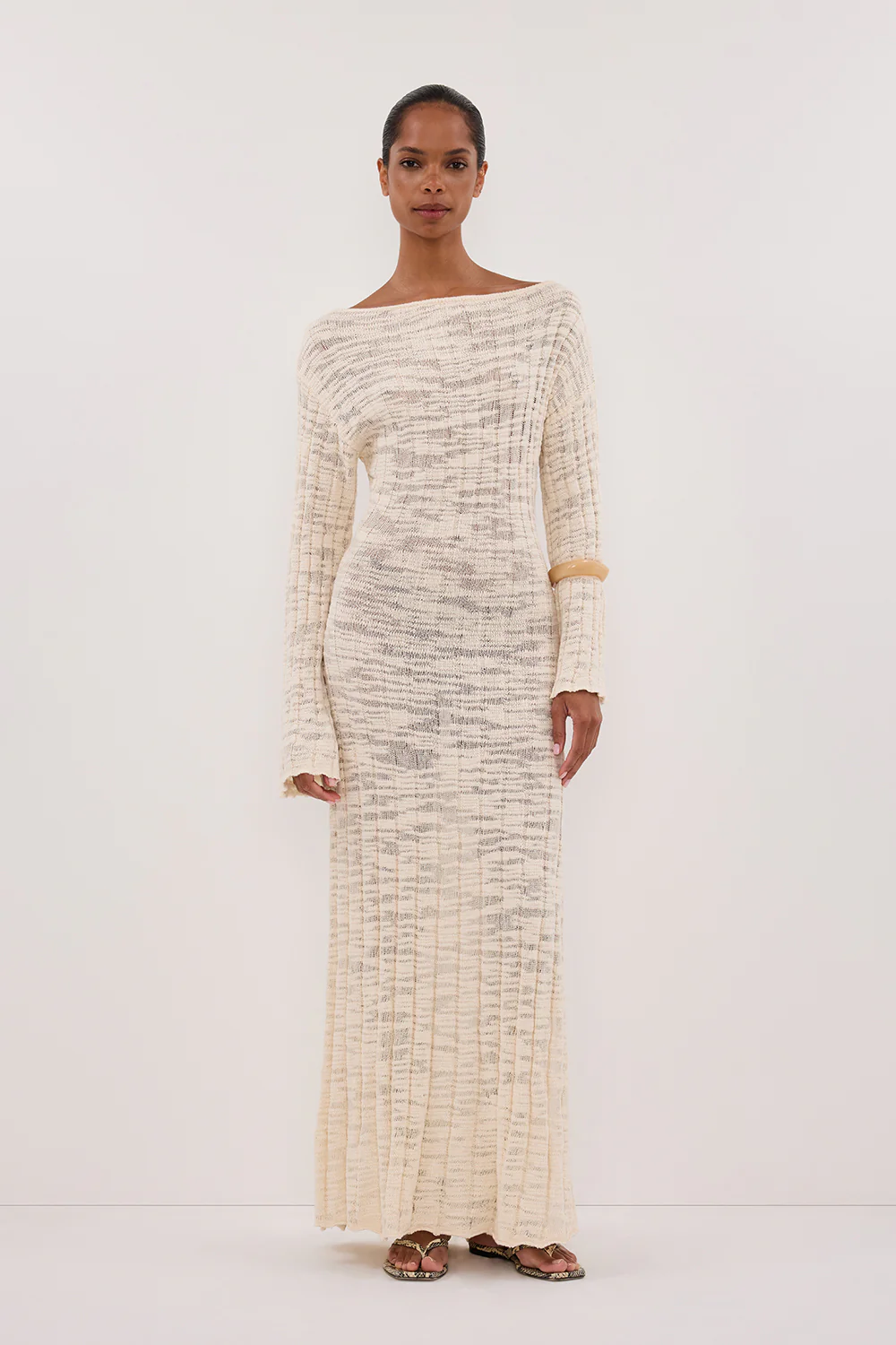 CIA NATURAL LONG SLEEVE MAXI DRESS - Gamepaces