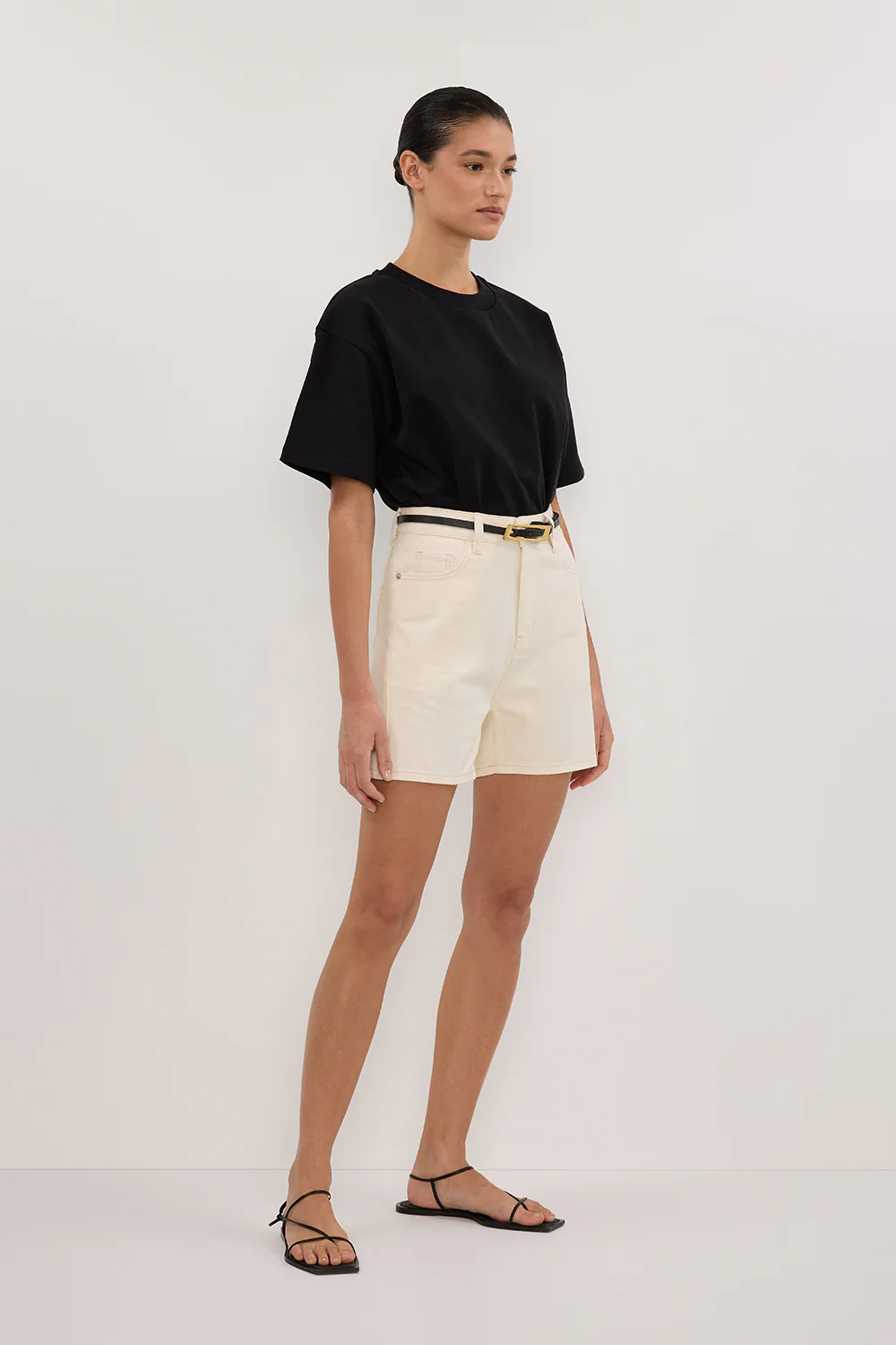 FINN CREAM DENIM SHORT - Gamepaces