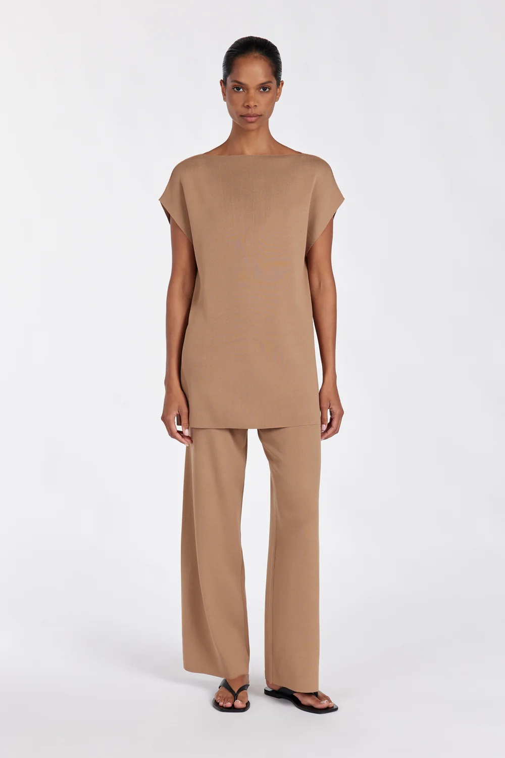 MABLE TAN KNIT PANT - Gamepaces