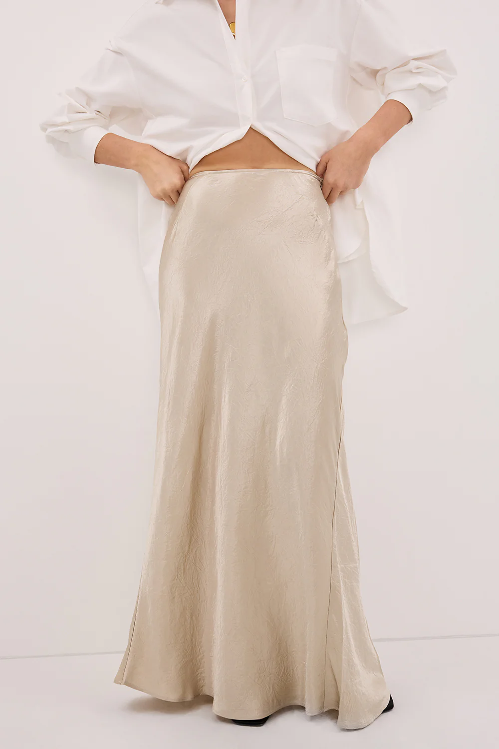 BREANNA PUMICE JACQUARD MAXI SKIRT - Gamepaces