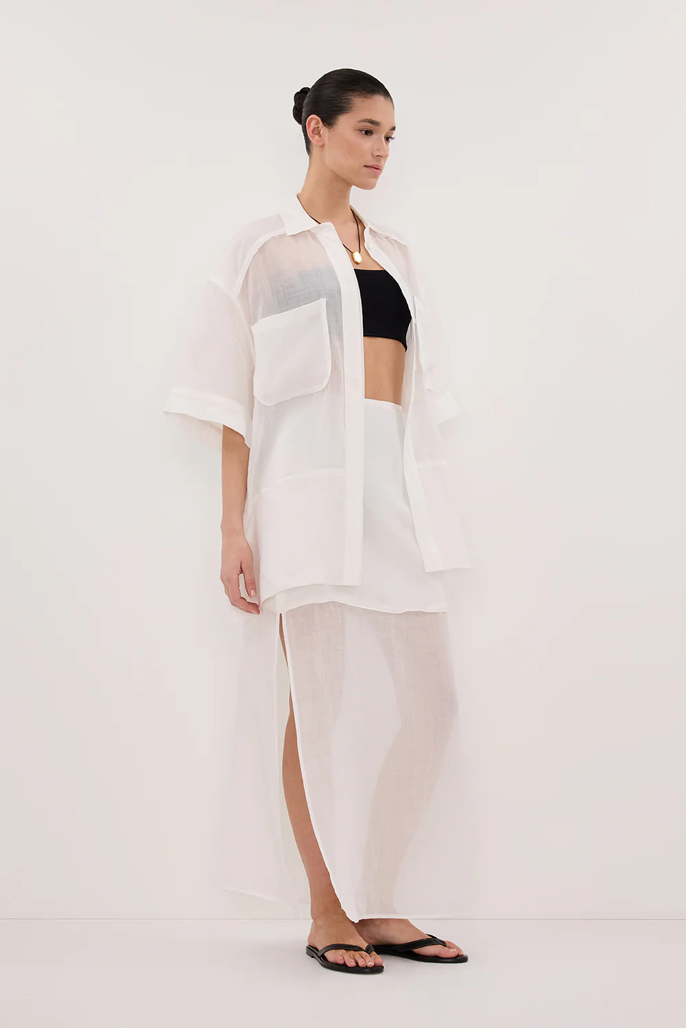 KAI WHITE RAMIE RESORT SHIRT - Gamepaces