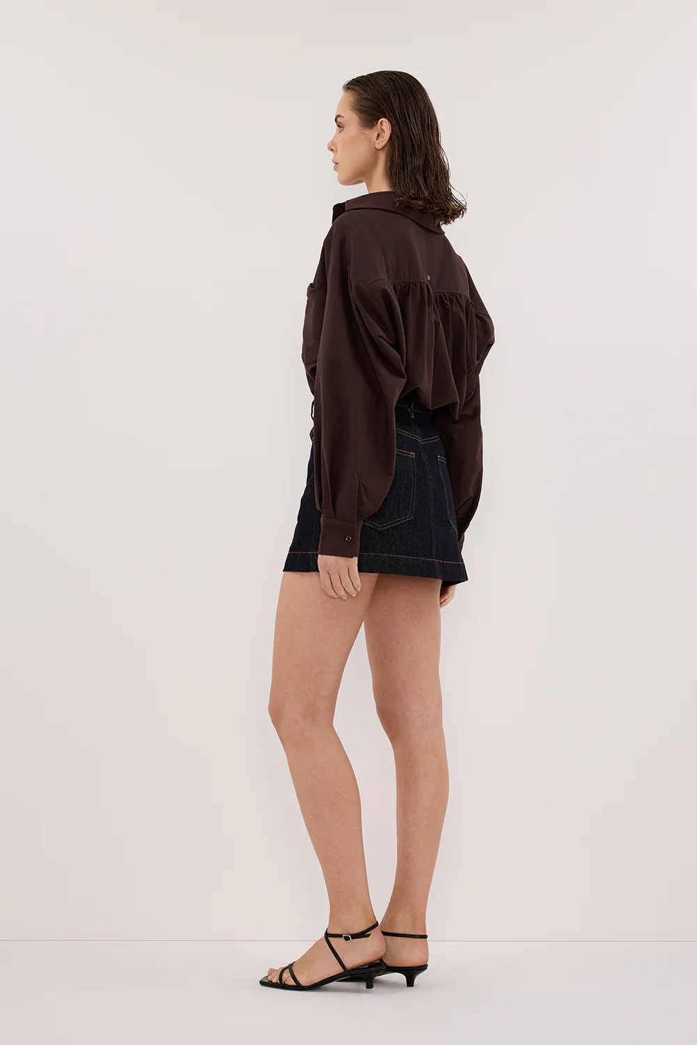 KERA RAW INDIGO DENIM A LINE SKORT - Gamepaces