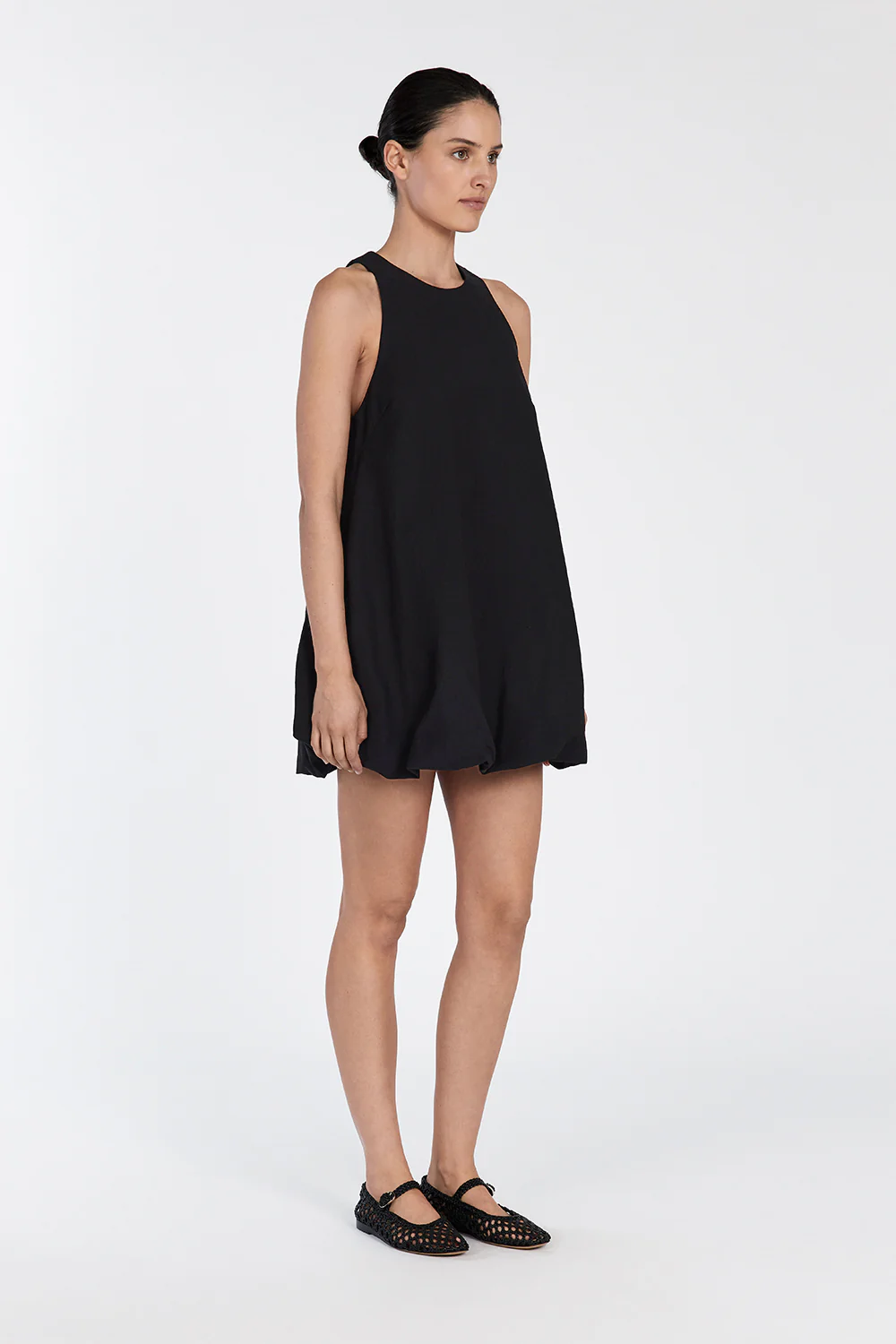 RENEE BLACK HIGH NECK MINI DRESS - Gamepaces