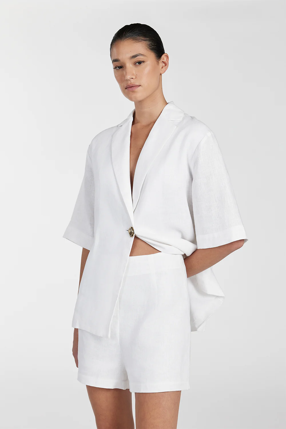 CORY WHITE LINEN SHORT - Gamepaces