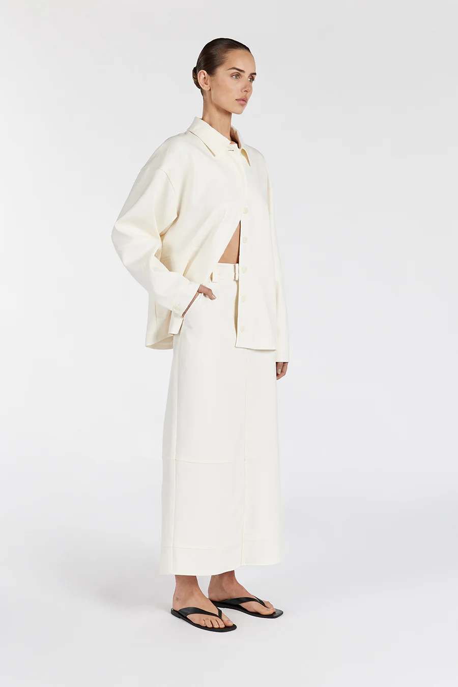 JAC CREAM MIDI SKIRT - Gamepaces