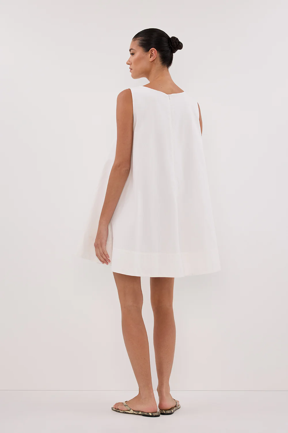 MAISIE WHITE POPLIN MINI DRESS - Gamepaces